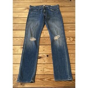 Rag & Bone Skinny Dre Distressed Jeans East Lake Size 27 Women’s Blue